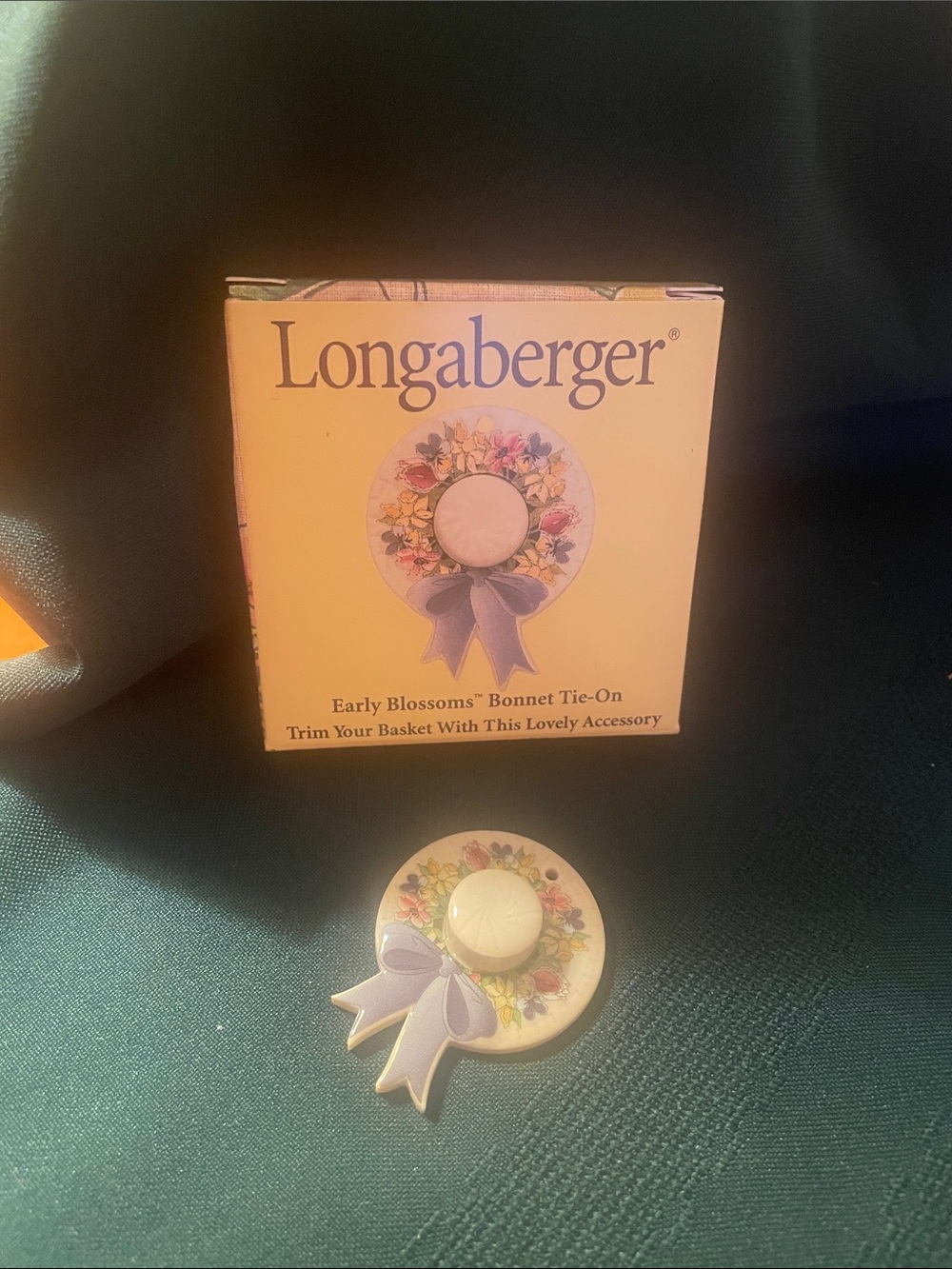 Longaberger Early Blossoms Bonnet Basket Tie On • NWT • New In Box